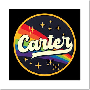 Carter // Rainbow In Space Vintage Style Posters and Art